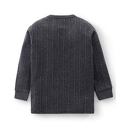 Babyhug Cotton Full Sleeves Solid Thermal Vest-Dark Grey