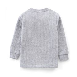 Babyhug Cotton Full Sleeves Solid Thermal Vest-Light Grey