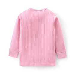 Babyhug Cotton Full Sleeves Solid Thermal Vest- Pink