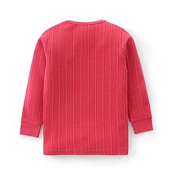 Babyhug Cotton Full Sleeves Solid Thermal Vest- Coral