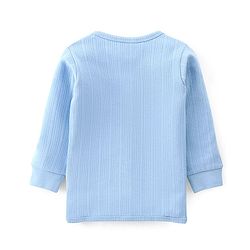Babyhug Full Sleeves Solid Thermal Vest - Blue