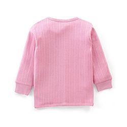 Babyhug Cotton Full Sleeves Thermal Vest Solid Colour - Pink