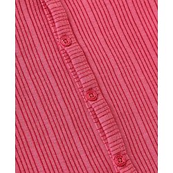 Babyhug Full Sleeves Front Open Solid Color Thermal Wear - Coral