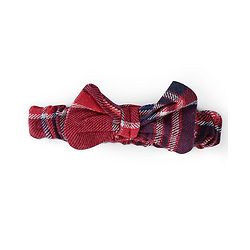 Babyhug Cotton Yarndyed Half Sleeves Checkered Dress with Headband - Red