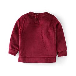 Babyhug Full Sleeves Winter Wear Set Mini Influences Print - Maroon