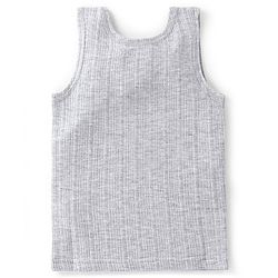 Babyhug Sleeveless Solid Thermal Vest - Light Grey