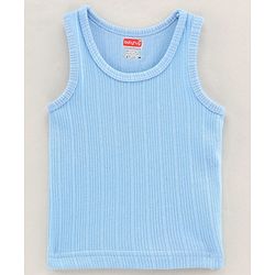 Babyhug Sleeveless Thermal Vest Solid Colour - Blue