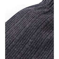 Babyhug Cotton Blend Full Length Thermal Leggings Solid Colour- Dark Grey