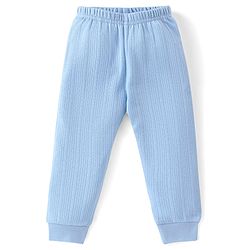 Babyhug Full Length Solid Colour Thermal Pant - Blue