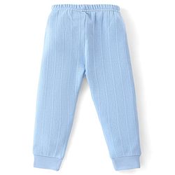 Babyhug Full Length Solid Colour Thermal Pant - Blue