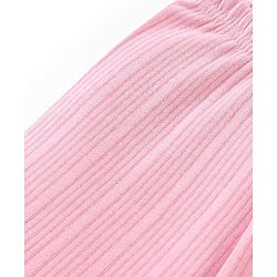 Babyhug Cotton Blend Full Length Thermal Leggings Solid- Pink