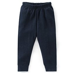 Babyhug Cotton Blend Full Length Thermal Legging Solid Colour - Dark Navy Blue