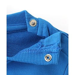 Babyhug Cotton Knit Full Sleeves Sweatshirt with Graphics  - Blue