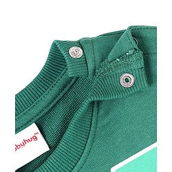 Babyhug Cotton Knit Full Sleeves Sweatshirt with Embroidered Badges - Dark Green