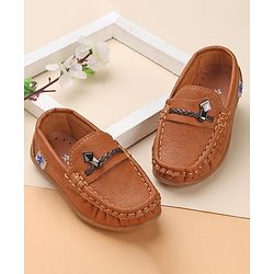 Cute Walk by Babyhug Formal & Partywear Slip On Shoes - Tan Brown