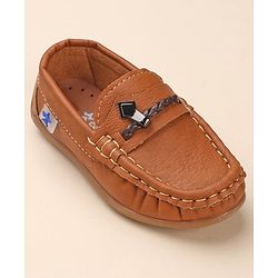 Cute Walk by Babyhug Formal & Partywear Slip On Shoes - Tan Brown