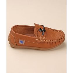 Cute Walk by Babyhug Formal & Partywear Slip On Shoes - Tan Brown