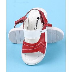 Cute Walk by Babyhug Velcro Closure Sandals - Red