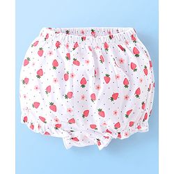 Babyhug Cotton Bloomers Polka Dots & Fruits Printed Pack of 3 - Multicolour