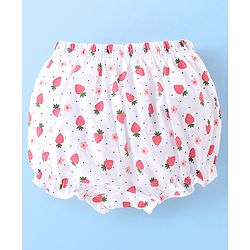 Babyhug Cotton Bloomers Polka Dots & Fruits Printed Pack of 3 - Multicolour