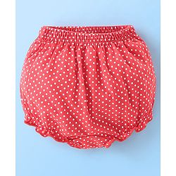 Babyhug Cotton Bloomers Polka Dots & Fruits Printed Pack of 3 - Multicolour
