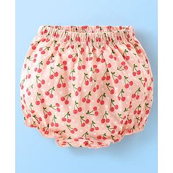 Babyhug Cotton Bloomers Polka Dots & Fruits Printed Pack of 3 - Multicolour