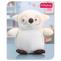 Babyhug Owl Soft Toy Cream- Height 31 cm