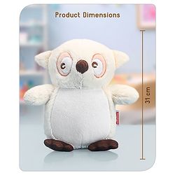 Babyhug Owl Soft Toy Cream- Height 31 cm