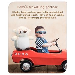 Babyhug Owl Soft Toy Cream- Height 31 cm