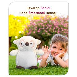 Babyhug Owl Soft Toy Cream- Height 31 cm