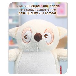 Babyhug Owl Soft Toy Cream- Height 31 cm