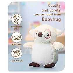 Babyhug Owl Soft Toy Cream- Height 31 cm