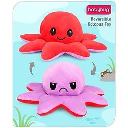 Babyhug Reversible Octopus Soft Toy Purple &  Pink-11cm