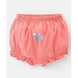 Babyhug Cotton Knit Bloomers Floral & Stripes Print Pack of 5 - Multicolor