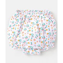 Babyhug Cotton Knit Bloomers Floral & Stripes Print Pack of 5 - Multicolor