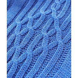 Babyhug Knit Full Sleeves Pullover Cable Knit Design - Blue