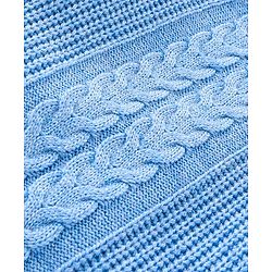 Babyhug Knit Full Sleeves Sweater With Cable Knit Design - Blue
