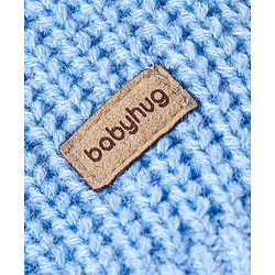 Babyhug Knit Full Sleeves Sweater With Cable Knit Design - Blue