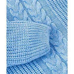 Babyhug Knit Full Sleeves Sweater With Cable Knit Design - Blue