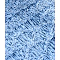 Babyhug Knit Full Sleeves Cable Knit Sweater - Blue