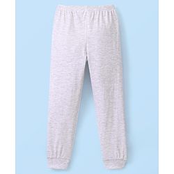 Babyhug Cotton Knit Full Length Lounge Pants Tractor Print - Grey