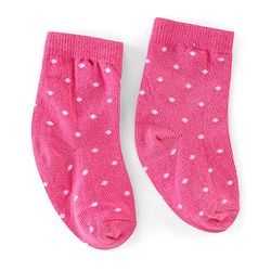 Cutewalk By Babyhug Anti Bacterial Ankle Length Socks Floral & Polka Dots Print Pack Of 3 - Pink & Blue