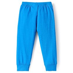 Babyhug Cotton Knit Full Length Dino Printed Lounge Pants Pack of 2 - Navy & Medium Blue