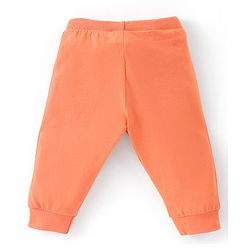 Babyhug Cotton Knit Full Length Lounge Pants Dino Print Pack of 2 - Blue & Orange