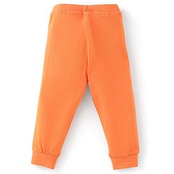 Babyhug Cotton Knit Full Length Lounge Pant Space Pack of 2 - Orange & Blue