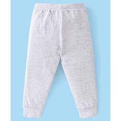 Babyhug Cotton Knit Full Length Lounge Pants Stripes & Dino Print Pack of 3 - Green Beige & White