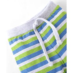 Babyhug Cotton Knit Full Length Lounge Pants With Stripes Pack of 3 - Multicolour