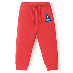 Babyhug Cotton Knit Lounge Pant Solid Color & Space Theme Pack Of 3 - Multicolor