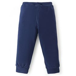 Babyhug Cotton Knit Lounge Pant Solid Color & Space Theme Pack Of 3 - Multicolor