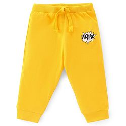 Babyhug Cotton Full Length Lounge Pant Striped & Tiger Printed Pack of 3 - Yellow & Navy Blue